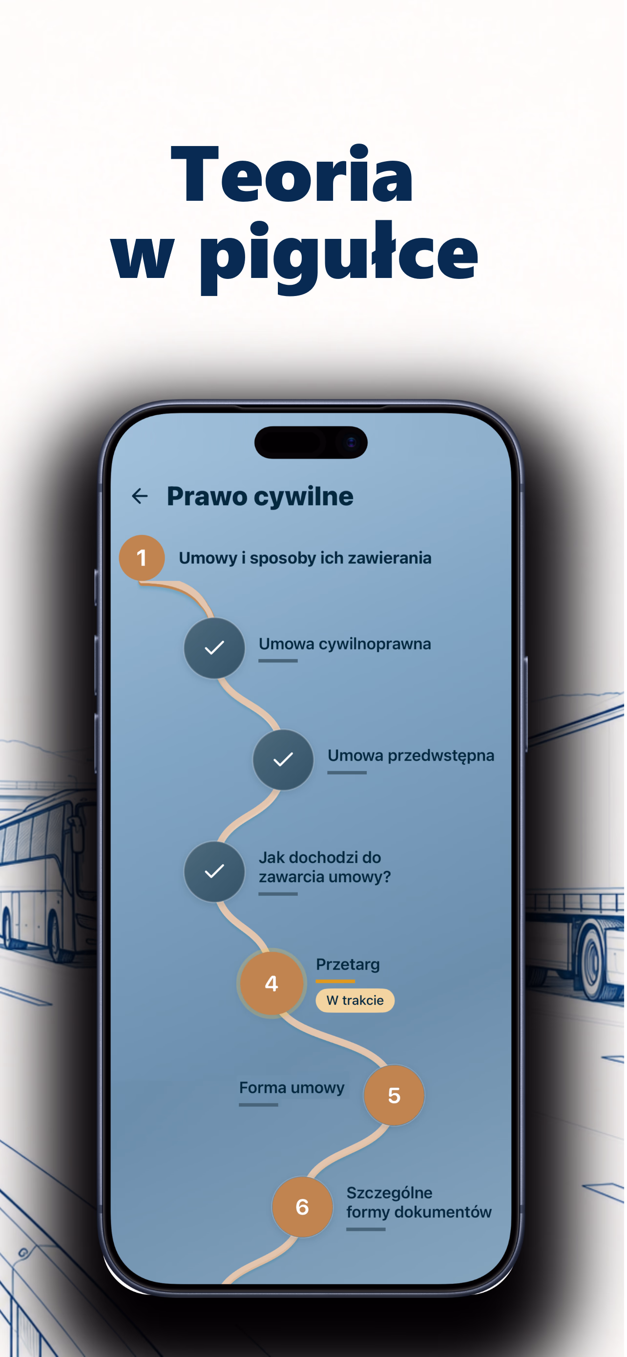 Ekran aplikacji CKZ Pro: Poznaj teorię